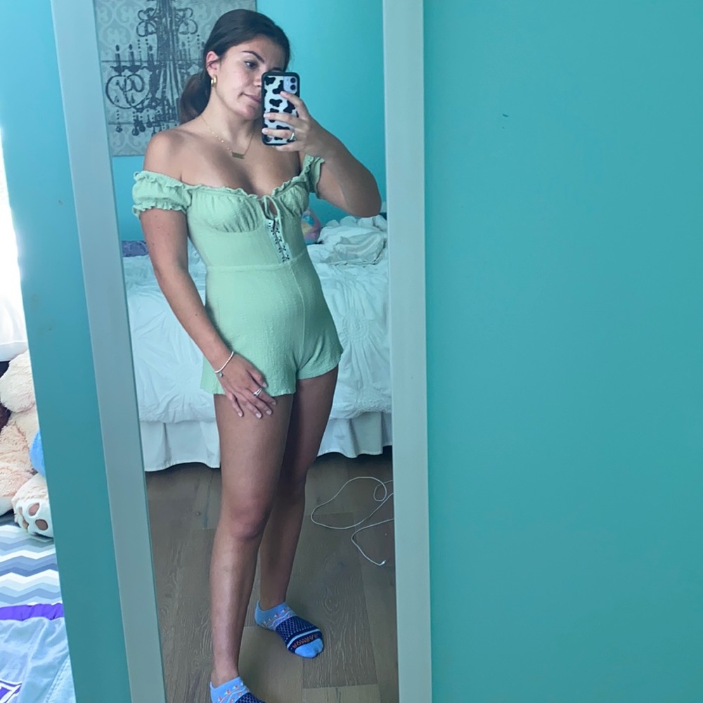 Princess Polly Light Green Romper